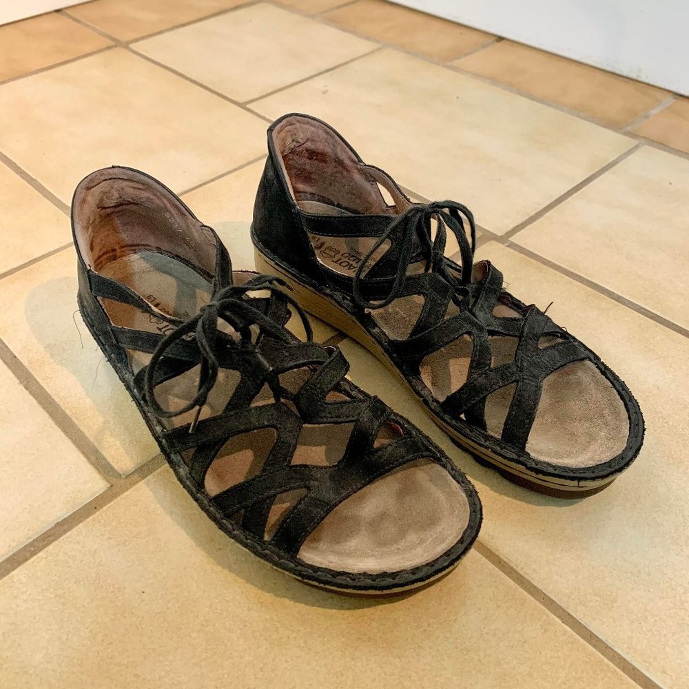 Naot Strappy Wedge Sandals - Size 40